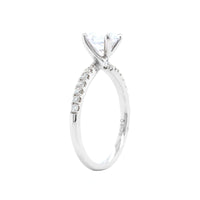 18K White Gold Slight Twist Diamond Engagement Ring Setting