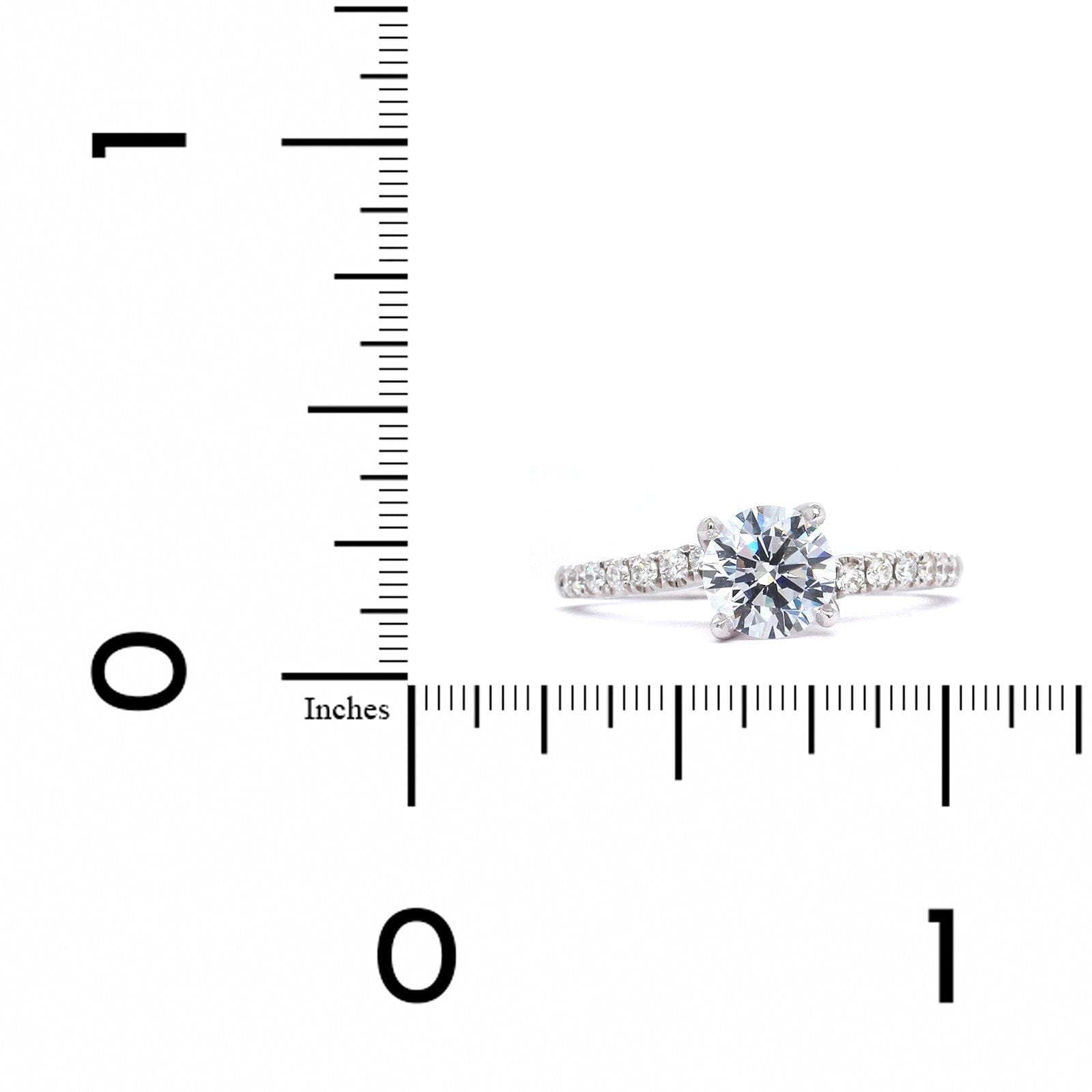 18K White Gold Slight Twist Diamond Engagement Ring Setting