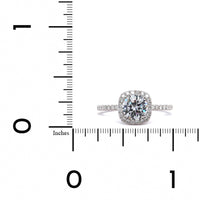 18K White Gold Diamond Halo Engagement Ring Setting