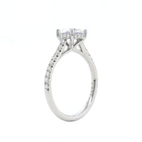 18K White Gold Prong Set Engagement Ring Setting