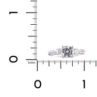 18K White Gold Diamond 3 Stone Twist Engagement Ring Setting