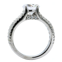 Platinum 3 Row Diamond Engagement Ring Setting, Platinum, Long's Jewelers