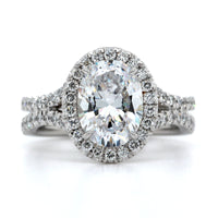 Platinum Spilt Shank Diamond Engagement Ring Setting, Platinum, Long's Jewelers