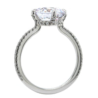 Platinum Compass Prong Diamond Engagement Ring Setting, Platinum, Long's Jewelers
