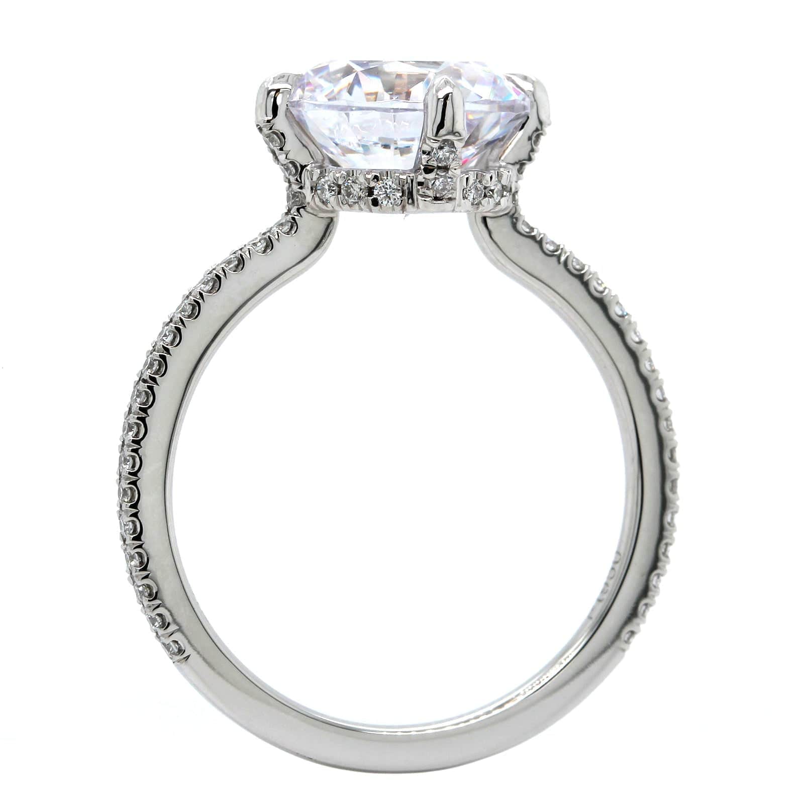 Platinum Compass Prong Diamond Engagement Ring Setting, Platinum, Long's Jewelers