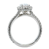 Platinum Diamond Oval Halo Engagement Ring Setting, Platinum, Long's Jewelers