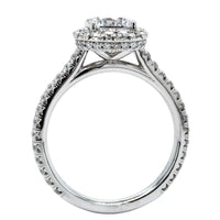 Platinum Diamond Round Halo Engagement Ring Setting, Platinum, Long's Jewelers