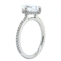 Platinum Oval Compass Prong Diamond Engagement Ring Setting, Platinum, Long's Jewelers