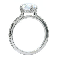 Platinum Oval Compass Prong Diamond Engagement Ring Setting, Platinum, Long's Jewelers