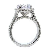 Platinum 2 Row Diamond Halo Engagement Ring Setting, Platinum, Long's Jewelers