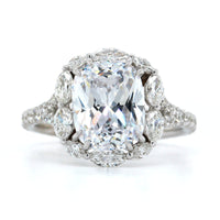 18K White Gold Marquise Diamond Halo Engagement Ring Setting, 18k white gold, Long's Jewelers