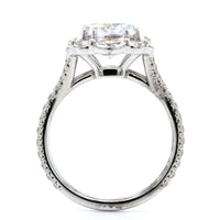 18K White Gold Marquise Diamond Halo Engagement Ring Setting, 18k white gold, Long's Jewelers