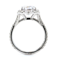 18K White Gold Marquise Diamond Halo Engagement Ring Setting, 18k white gold, Long's Jewelers