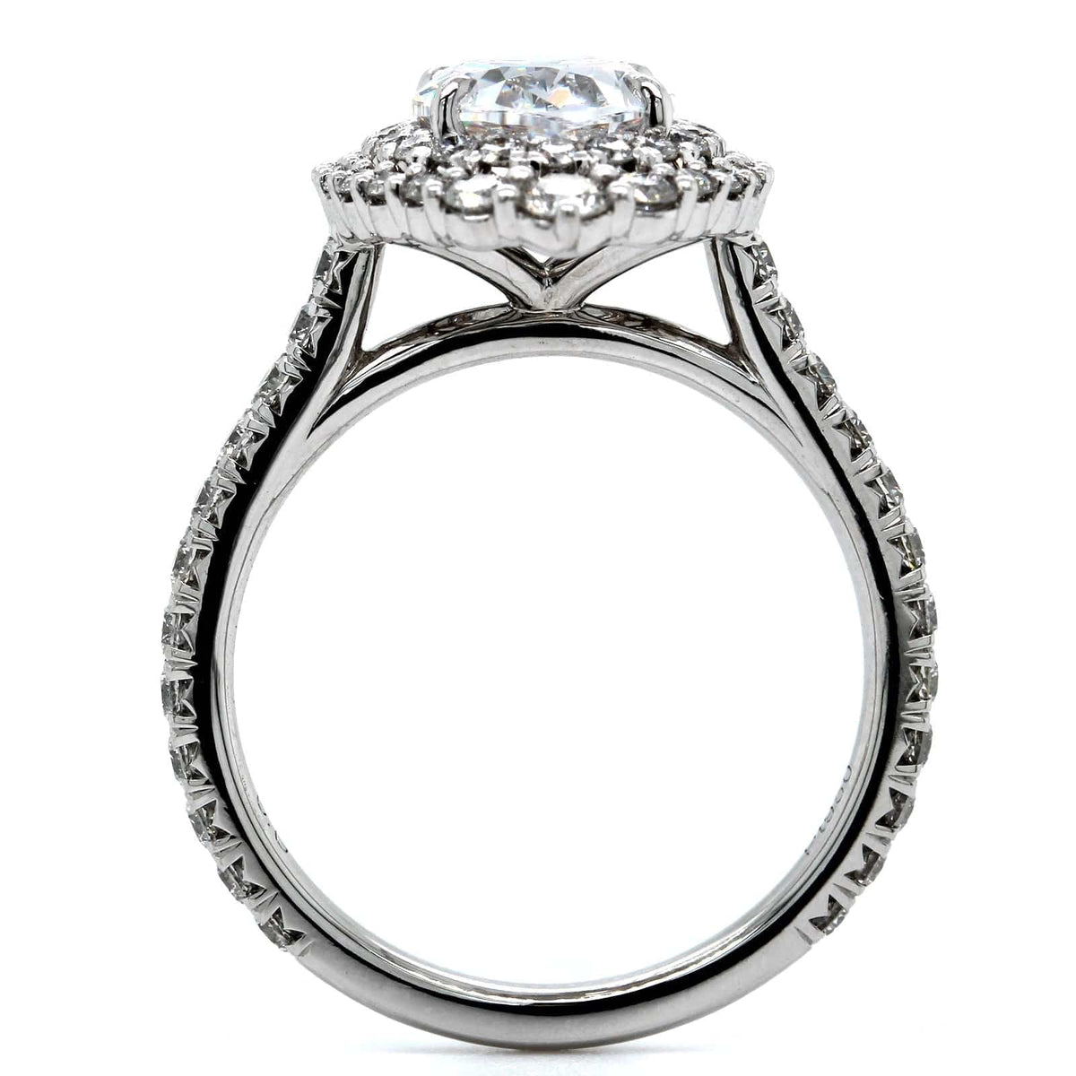 Platinum Double Diamond Halo Engagement Ring Setting, Platinum, Long's Jewelers