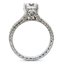 18K White Gold Prong Set Split Shank Diamond Engagement Ring Setting, 18k white gold, Long's Jewelers