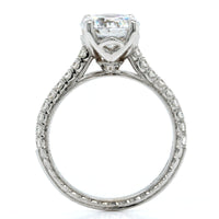 18K White Gold 4 Prong Diamond Sides Engagement Ring Setting, 18k white gold, Long's Jewelers