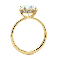 18K Yellow Gold Oval Engagement Ring Setting