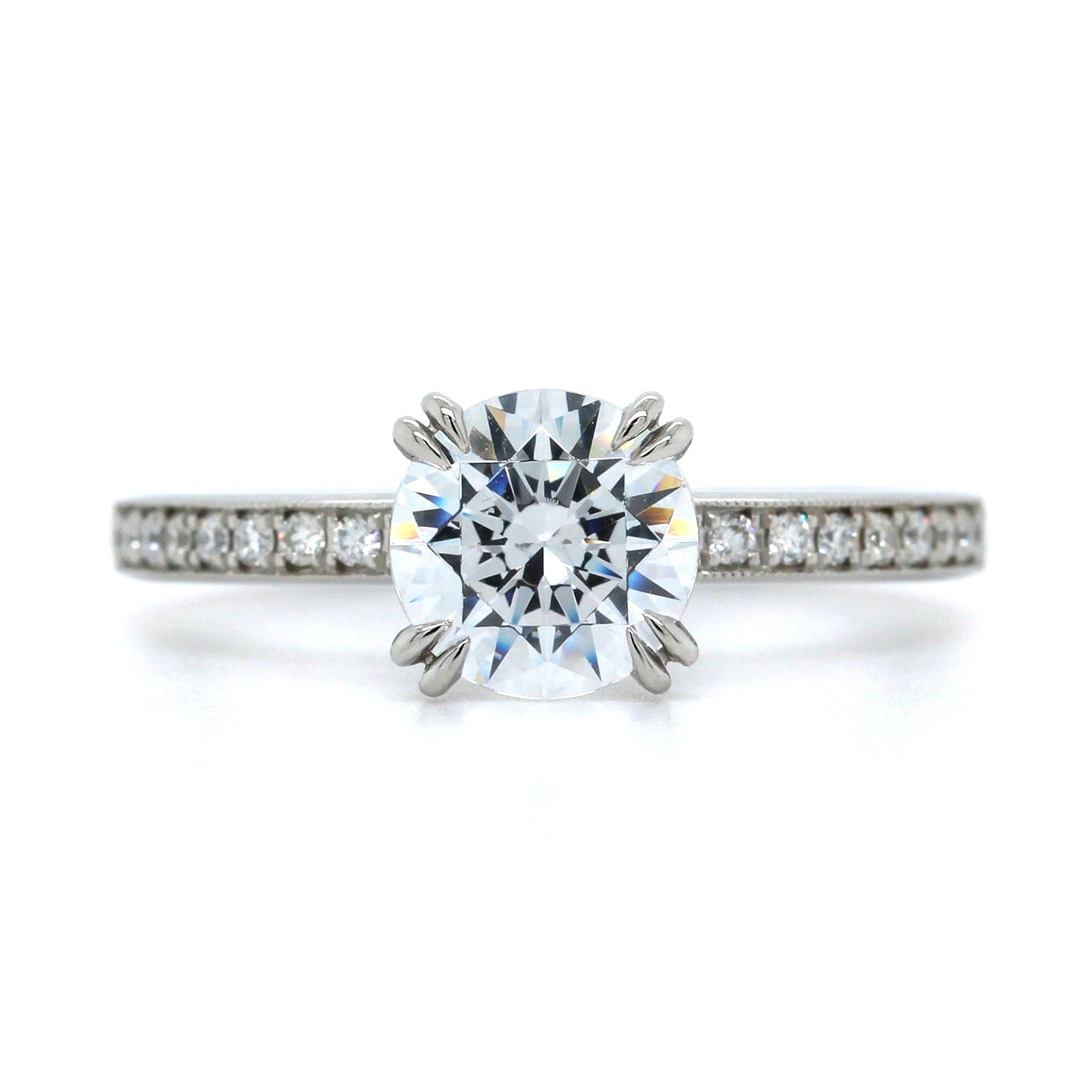 Platinum Double Claw Prong Engagement Ring Setting, Platinum, Long's Jewelers