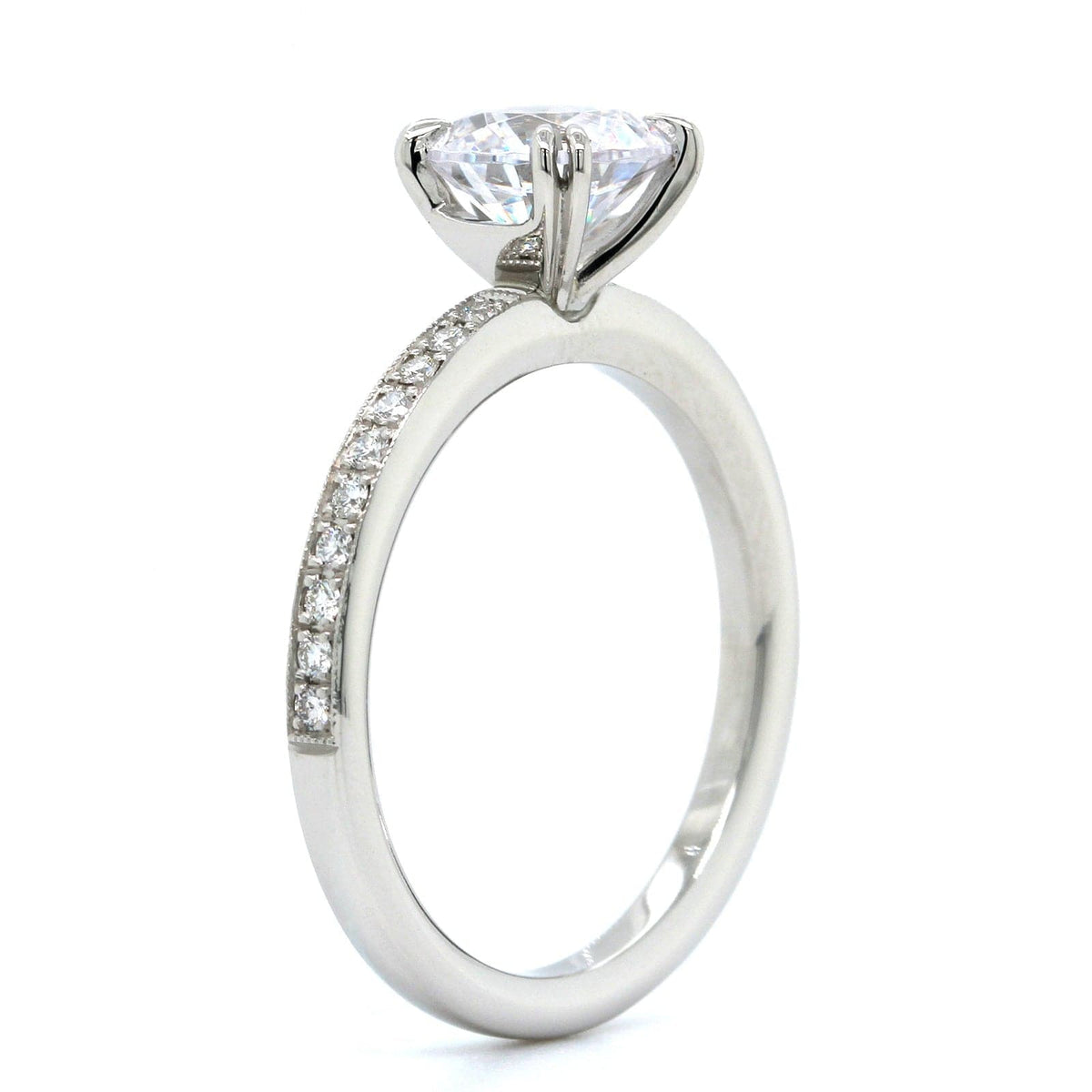 Platinum Double Claw Prong Engagement Ring Setting, Platinum, Long's Jewelers