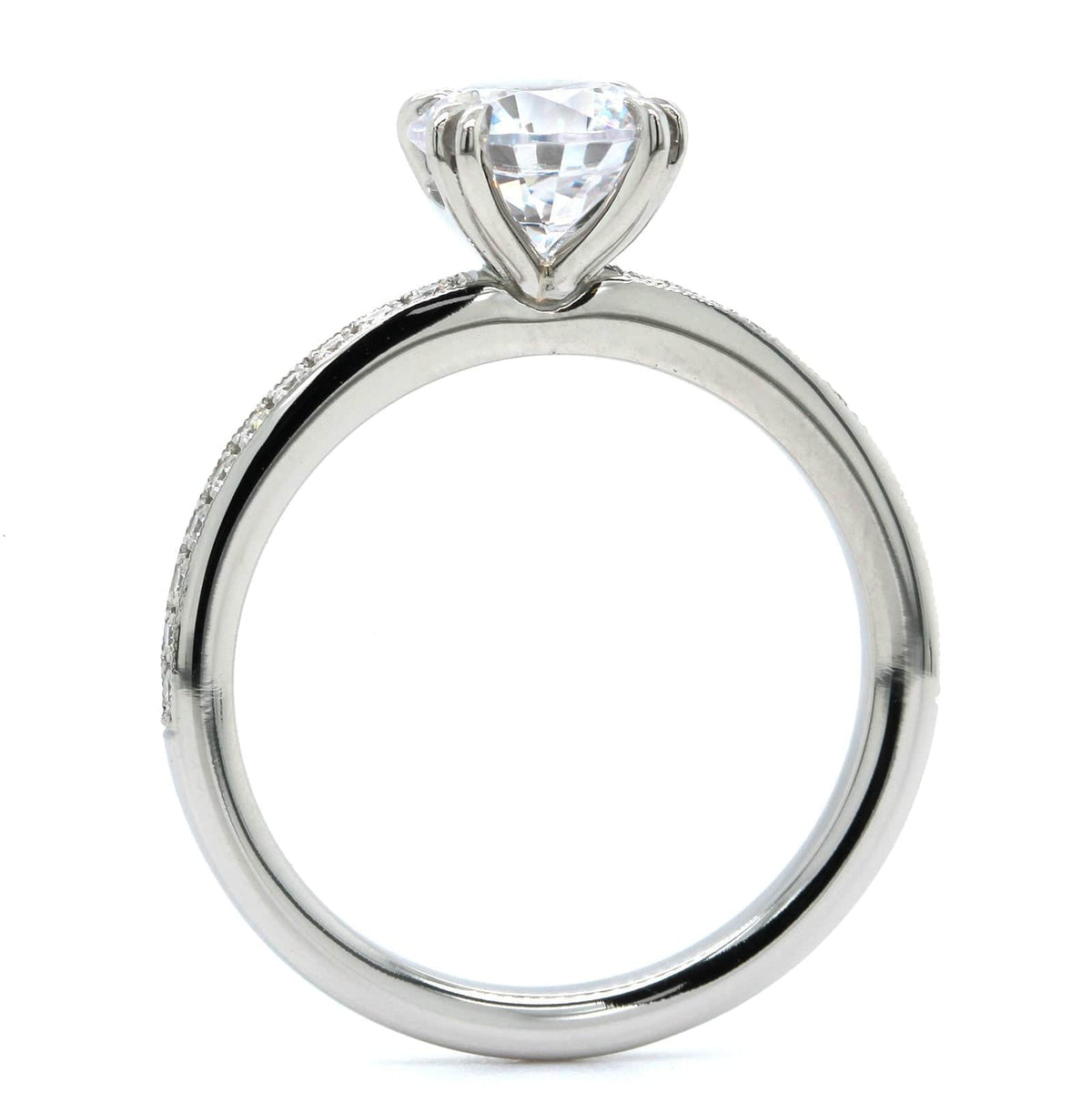 Platinum Double Claw Prong Engagement Ring Setting, Platinum, Long's Jewelers