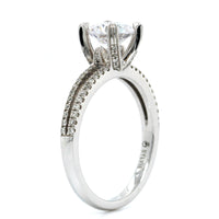 18K White Gold Split Shank Diamond Engagement Ring Setting, Long's Jewelers