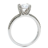 18K White Gold Split Shank Diamond Engagement Ring Setting, Long's Jewelers