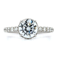 Platinum Diamond Hidden Halo Engagement Ring Setting, Long's Jewelers