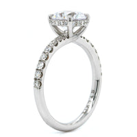 Platinum Diamond Hidden Halo Engagement Ring Setting, Long's Jewelers