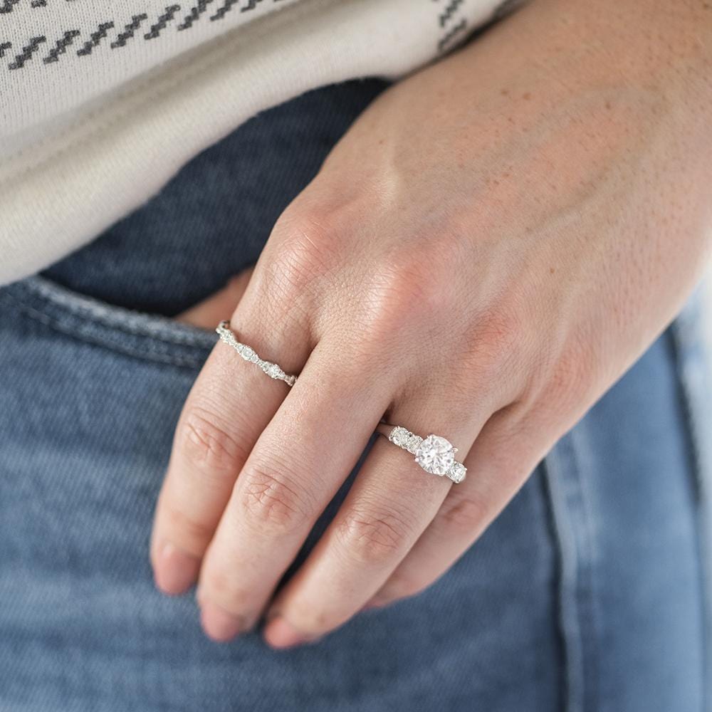 Platinum 5 Stone Engagement Ring Setting