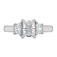 Platinum 3 Stone Diamond Engagement Ring Setting