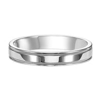 14K White Gold Polish Milgrain Band