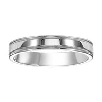 14K White Gold Polish Milgrain Band