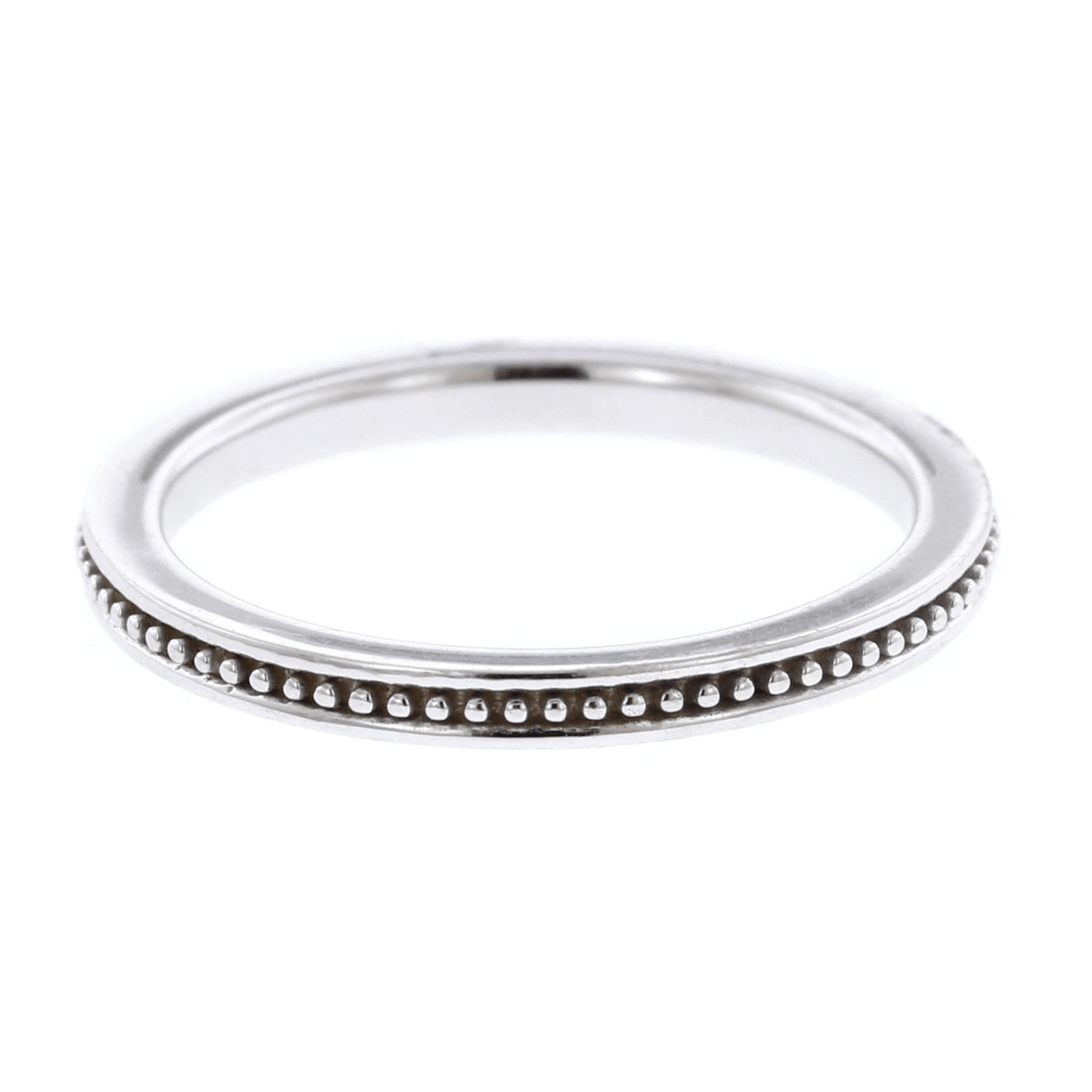 18K Gold High Polished Beaded Band