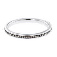 18K Gold High Polished Beaded Band