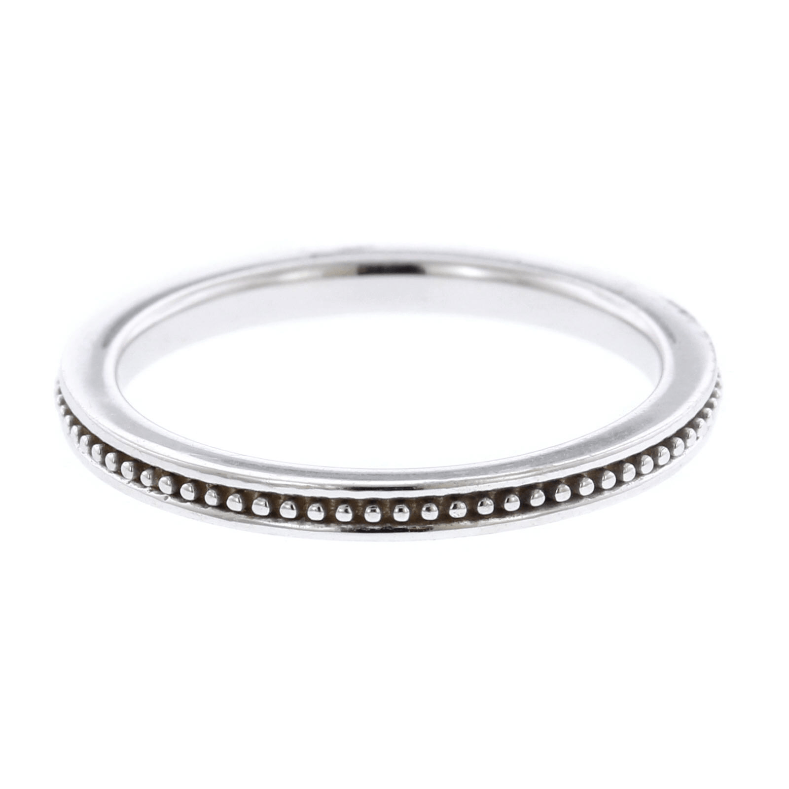 18K Gold High Polished Beaded Band