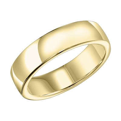 18K Yellow Gold High Polished Band, Long's Jewelers