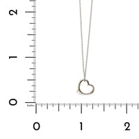 14K White Gold Heart Pendant