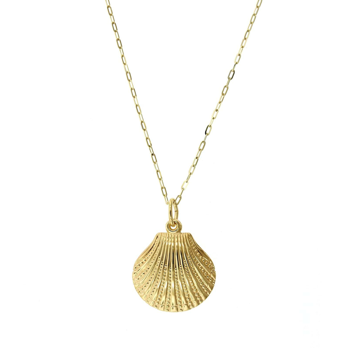 14K Yellow Gold Seashell Pendant