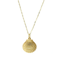 14K Yellow Gold Seashell Pendant