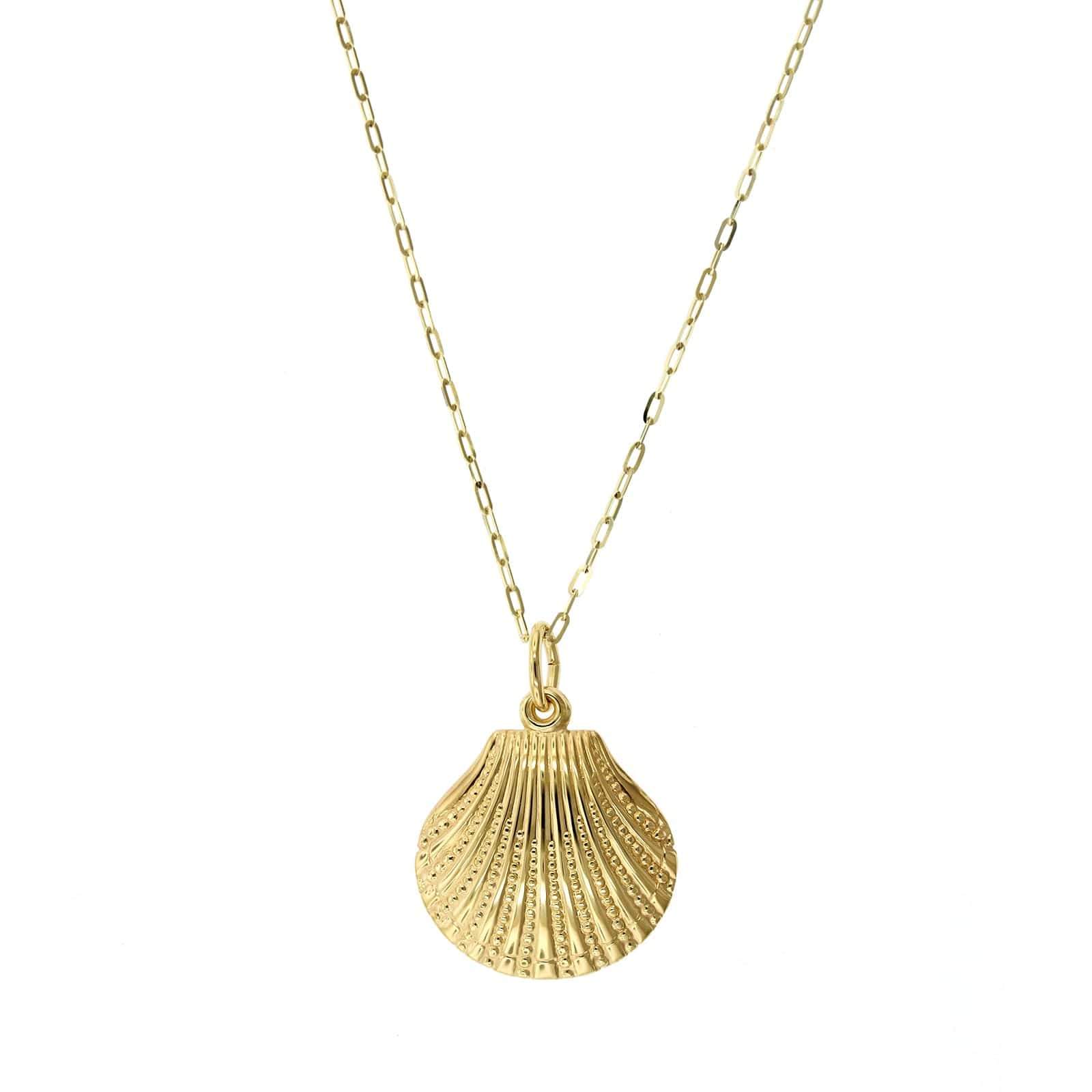 14K Yellow Gold Seashell Pendant