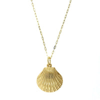 14K Yellow Gold Seashell Pendant