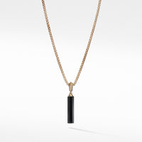 Barrel Charm in Black Onyx with 18K Gold