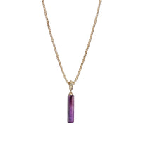 Barrel Charm in Amethyst with 18K Gold