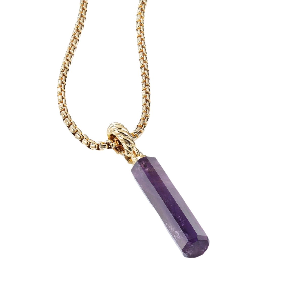 Barrel Charm in Amethyst with 18K Gold
