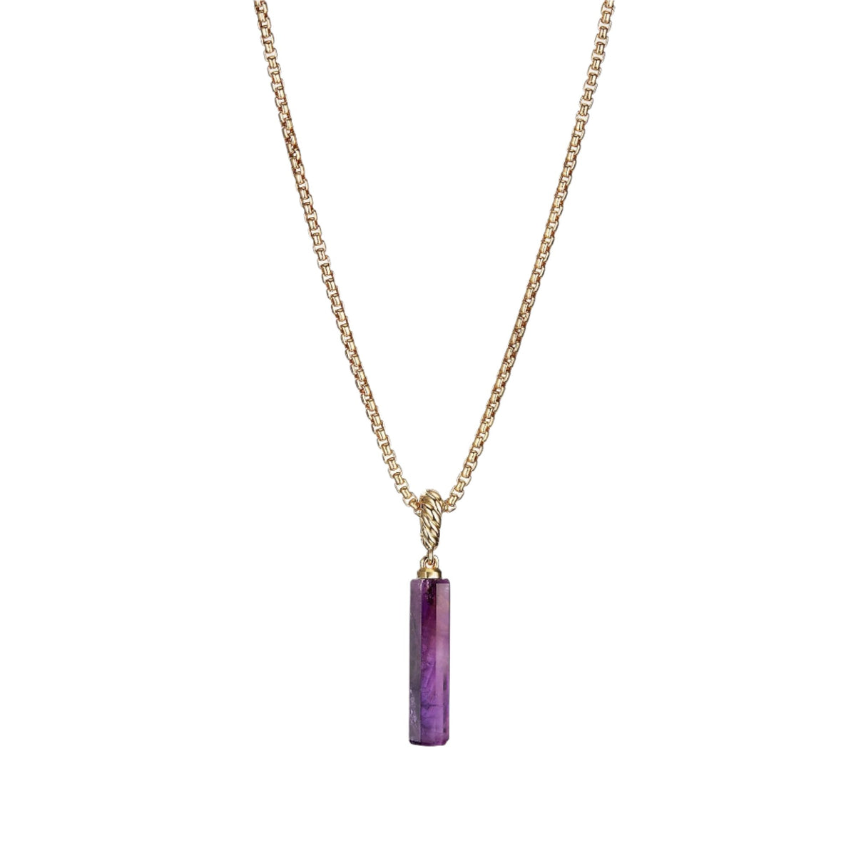Barrel Charm in Amethyst with 18K Gold
