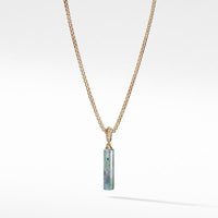 Barrel Charm in Labradorite with 18K Gold