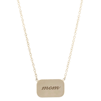 14K Yellow Gold Personalized Disc Necklace