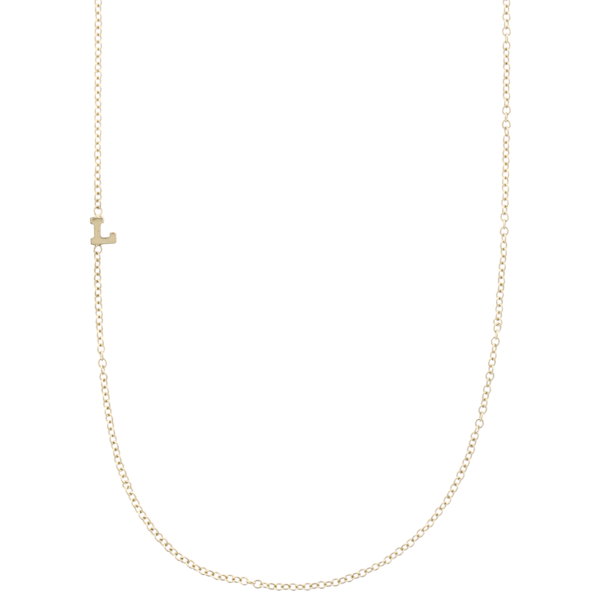 14K Yellow Gold Initial Necklace