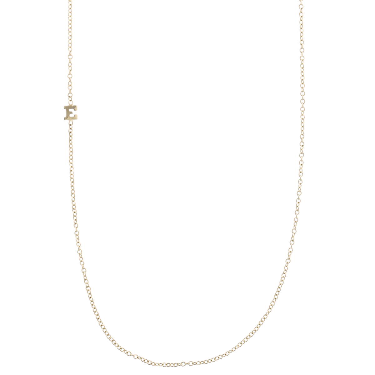 14K Yellow Gold Initial Necklace