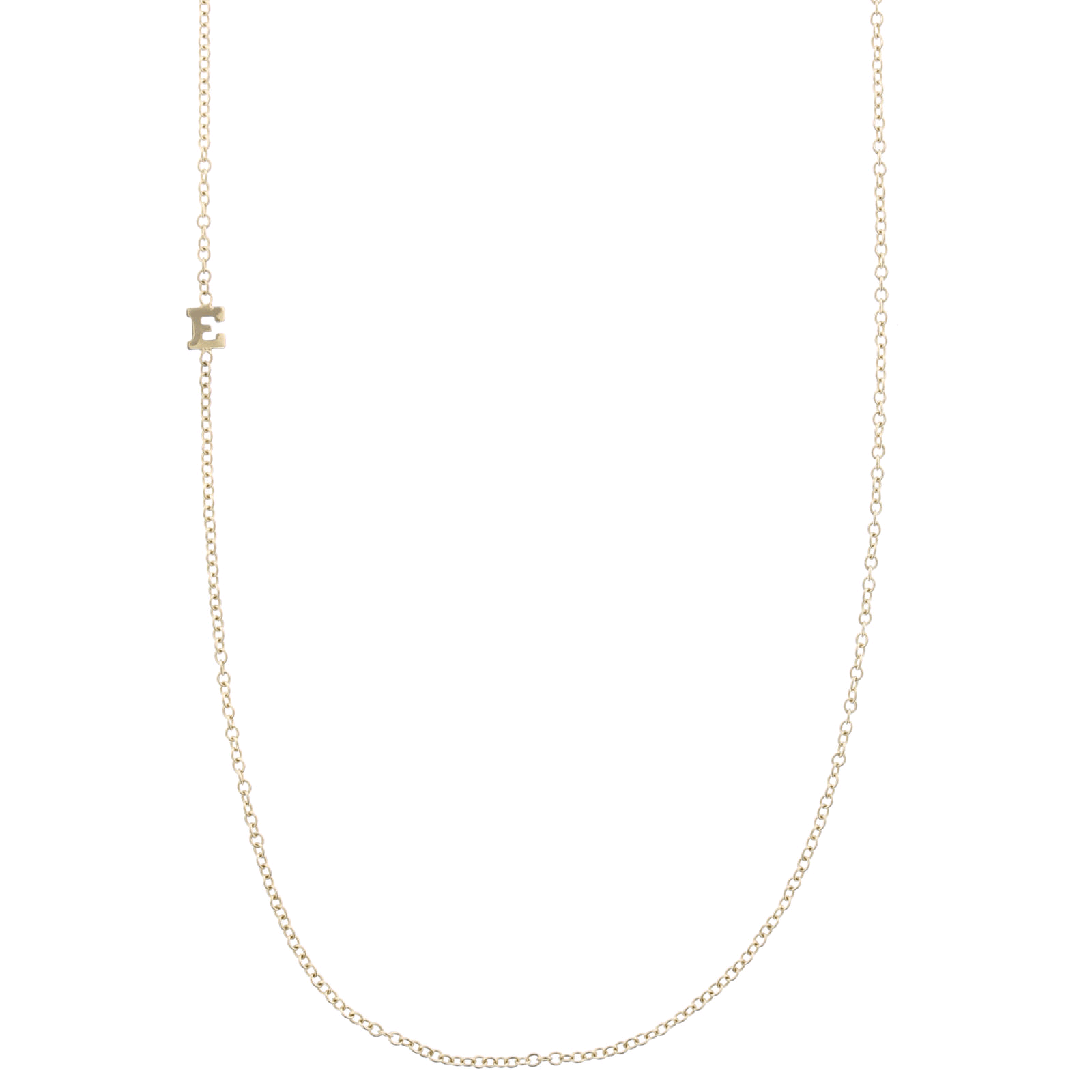 14K Yellow Gold Initial Necklace